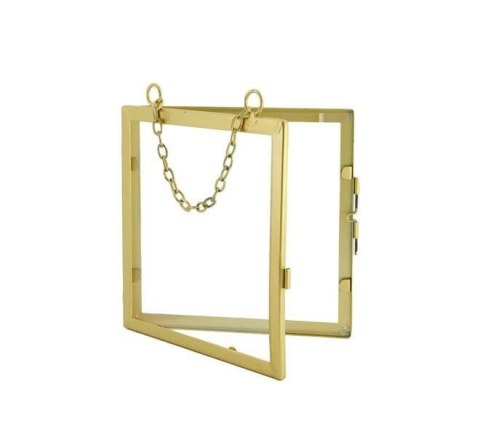 Ramka na zdjęcia otwierana złota 20x19 cm