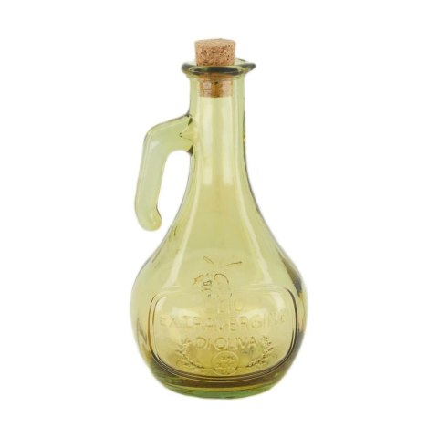 Szklana butelka na oliwę z korkiem 20 cm