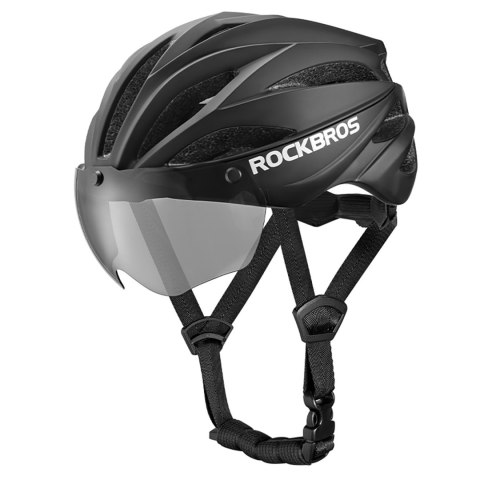 Kask rowerowy z szybką odpinanymi okularami z filtrem UV unisex - zielony