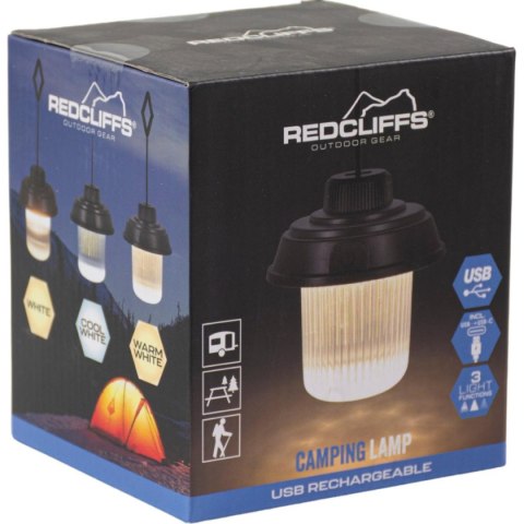 LATARKA LAMPA CAMPING USB 3 RODZAJE ŚWIATŁA REDCLIFFS KHAKY