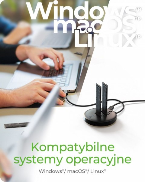 Stacja klonująca+dockująca dla 2xNVMe M.2SSD IB-1612MCL-C31