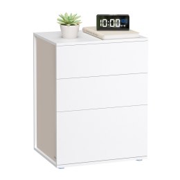 Szafka nocna 3 szuflady biało-beżowa