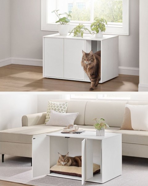 Zabudowa kuweta dla dużych kotów w szafce