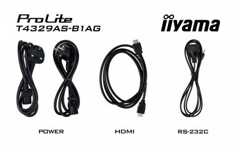 Monitor 43 cale T4329AS-B1AG VA,4K,HDMIx2,USB-C,RJ45,2x10W,WiFi, Android 14, Signal FailOver, Whiteboard, iiSignage (CMS), i