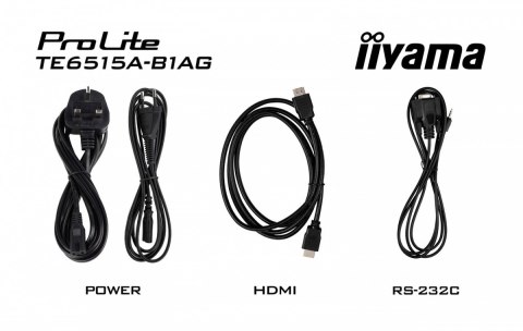 Monitor 65 cali TE6515A-B1AG IPS,4K,40pkt,550cd,DeepContrast-IR+, HDMI x2,DP,USB-C, 2 x 20W, OPS Slot x1, 5xUSB, 2xRJ45,8-Arr