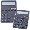 Kalkulator Biurowy Szkolny 12-Cyfrowy Wyświetlacz LCD Solar Czarny