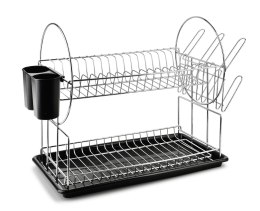 Dwupiętrowy ociekacz Basic Kitchen chrom