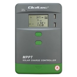 Solarny regulator ładowania MPPT z czujnikiem temperatury 30A | 12V/24V | LCD | 2xUSB | Bluetooth | APP | GEL | LiFePO4