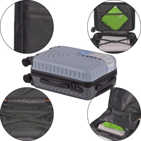 WALIZKA PODRÓŻNA KABINOWA 38L PROWORLD LIGHT GREY