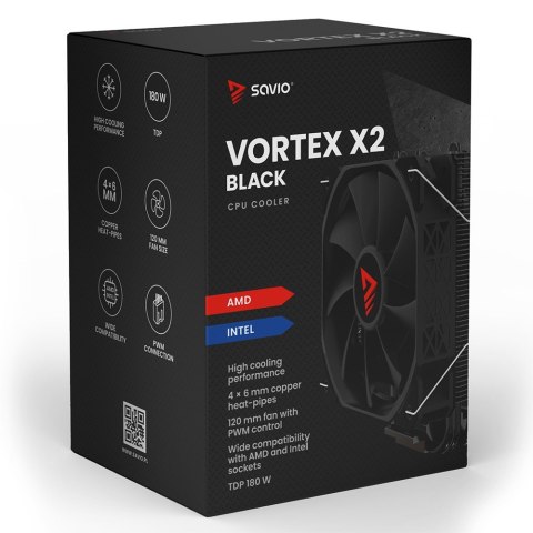 Chłodzenie procesora CPU Vortex X2 Black