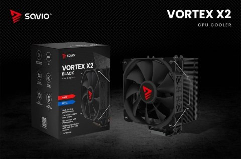 Chłodzenie procesora CPU Vortex X2 Black