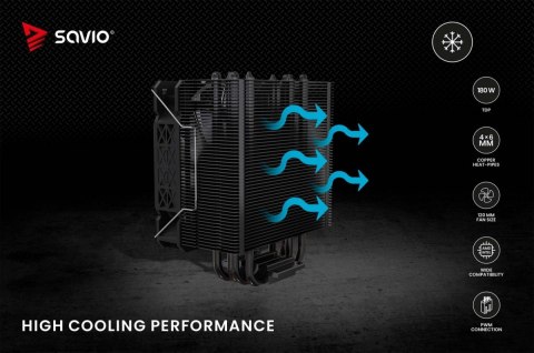 Chłodzenie procesora CPU Vortex X2 Black