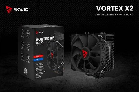 Chłodzenie procesora CPU Vortex X2 Black