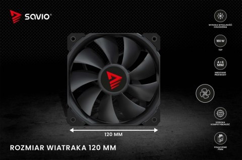 Chłodzenie procesora CPU Vortex X2 Black