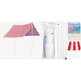 NAMIOT ZADASZENIE ŻAGIEL PRZECIWSŁONECZNY Z SŁUPKAMI 3X1,7M CZERWONY