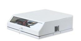 Płaska szafka wisząca 19 cali 6 U +3U ze szklanym okienkiem szara