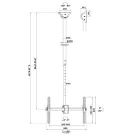 Uchwyt do monitora/TV CL35-440BL16L 37-70 cali 50kg