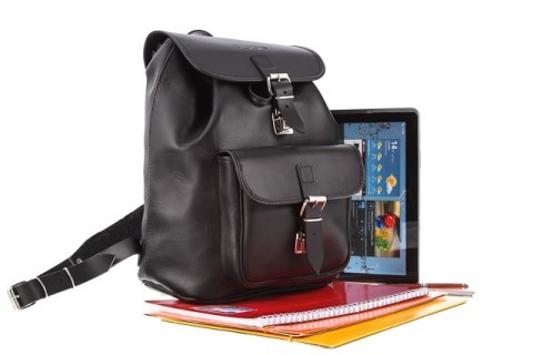 Duży plecak skórzany Vintage P38 BLACK