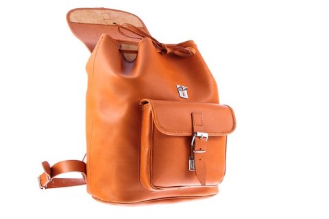 Duży plecak skórzany Vintage P38 BLACK