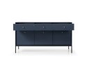 Loftowa komoda Mono MKSZ154 Granat Nowoczesna komoda na metalowych nogach, w stylu industrialnym, w eleganckim, granatowym kolor