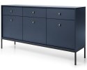 Loftowa komoda Mono MKSZ154 Granat Nowoczesna komoda na metalowych nogach, w stylu industrialnym, w eleganckim, granatowym kolor