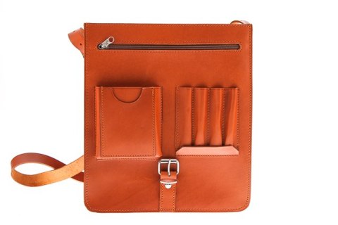 Raportówka 2-komorowa Vintage P37 BROWN