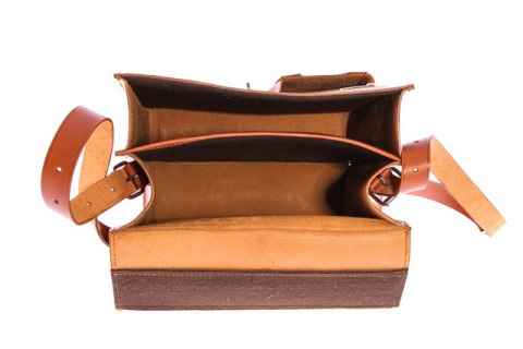 Raportówka 2-komorowa Vintage P37 BROWN