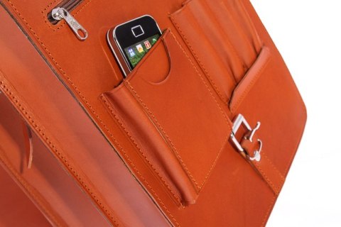 Raportówka 2-komorowa Vintage P37 BROWN