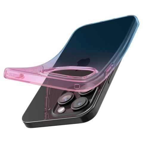 Etui case na iPhone 15 Pro Liquid Crystal - różowo niebieskie