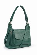Zielona skórzana torebka na ramię EP20