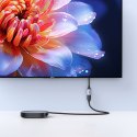 Kabel przedłużacz przewód HDMI (męski) / HDMI (żeński) 8K 15cm - szary
