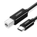 Kabel przewód do drukarki USB-C - USB-B 1m - czarny