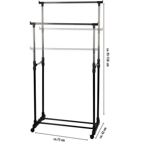 SZAFA GARDEROBA WIESZAK 75x42x93-158CM ALPINA