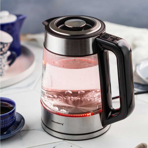 CZAJNIK ELEKTRYCZNY SZKLANY 1,7L KLAUSBERG KB-7888 LED RGB