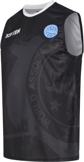 Koszulka bez rękawów do kick lightu TOP TEN (WAKO APPROVED)