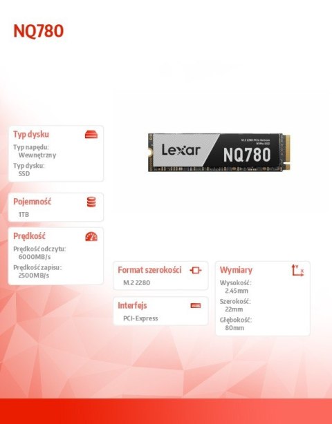 Dysk SSD NQ780 1TB Gen4 NVMe 2280 6000/2500