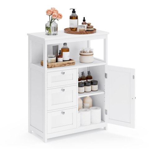 Biała szafka łazienkowa z 3 szufladami