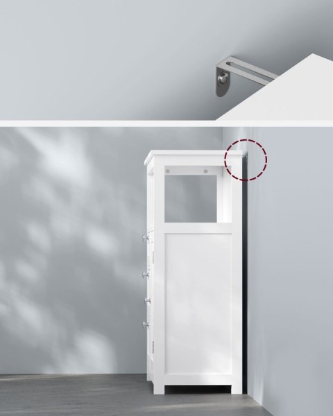 Biała szafka łazienkowa z 3 szufladami