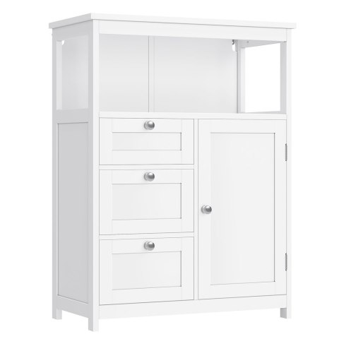 Biała szafka łazienkowa z 3 szufladami