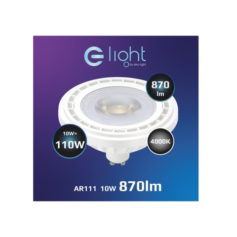 Żarówka LED Biała 10W AR111 GU10 Neutralna 4000K