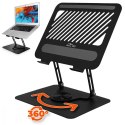 Obrotowa, ergonomiczna podstawka pod laptopa 10-17 LAPTOP STAND ROTO MT2662 pełna regulacja