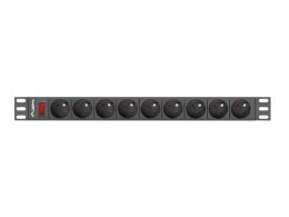 Listwa zasilająca rack PDU 19 cali 1U 16A 9X 230V PL 3m czarny