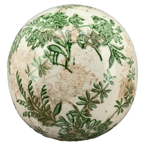 Ceramiczna kula dekoracyjna w liście h11,5 cm