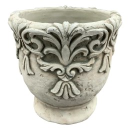 Doniczka w stylu klasycznym z ornamentem 13,5x13,5 cm