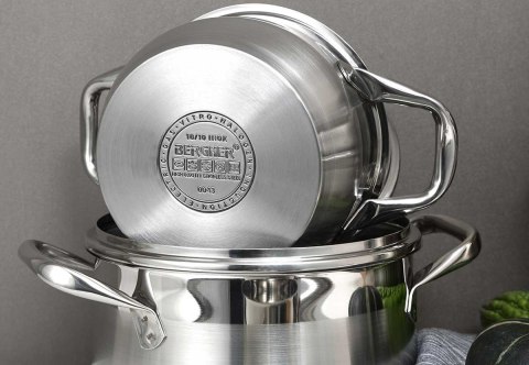 ZESTAW GARNKÓW STALOWYCH 8 ELEM. GOURMET LINE BG-6523