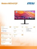 Monitor Modern MD342CQP 34 cale LED/UWQHD/Curve/120Hz/Black