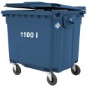 Kontener pojemnik na odpady śmieci komunalne PZH EN 840-2 DIN 1100L - niebieski