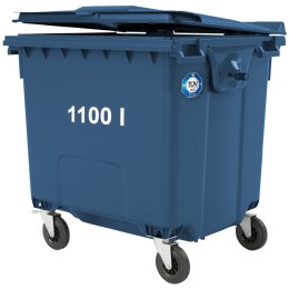 Kontener pojemnik na odpady śmieci komunalne PZH EN 840-2 DIN 1100L - niebieski