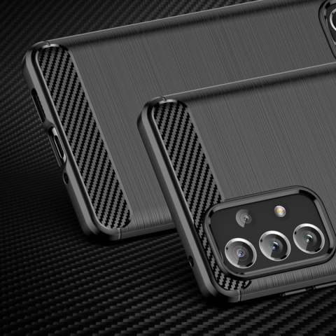 Elastyczne etui pokrowiec na Samsung Galaxy A73 Carbon Case - czarny