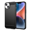 Etui elastyczny żelowy pokrowiec na tył plecki do iPhone 14 Plus Carbon Case - czarny